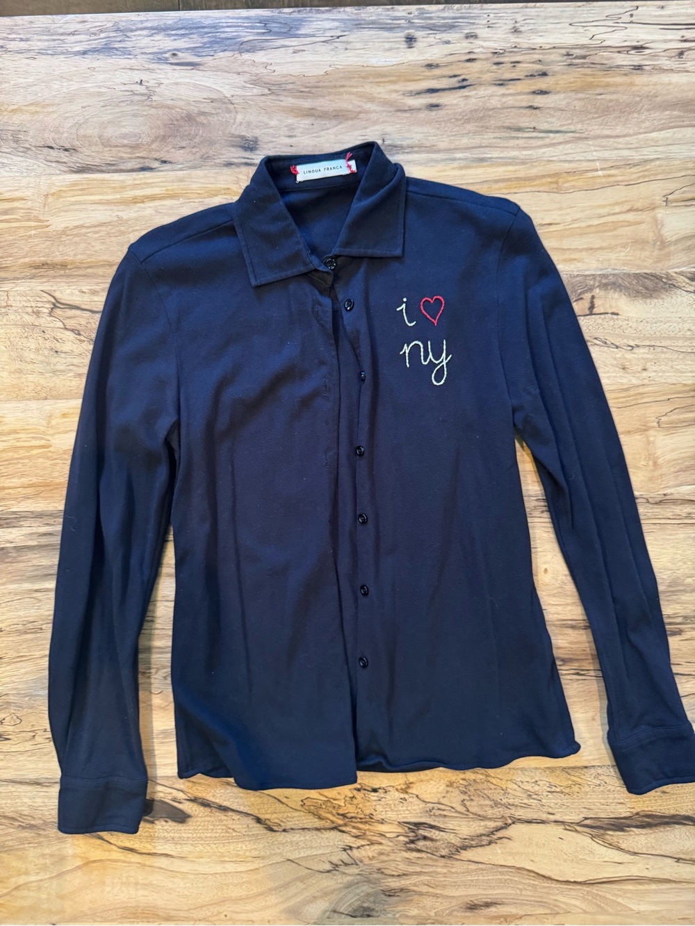 Lingua Franca Black 'I ♥ NY' Long-Sleeve Oxford